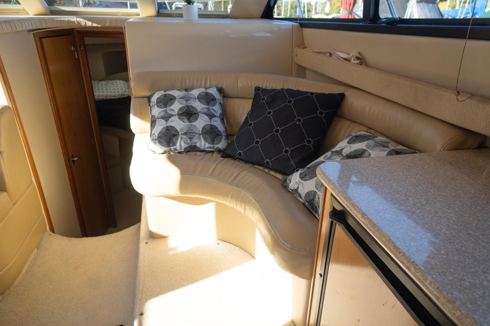 Island yacht seating area